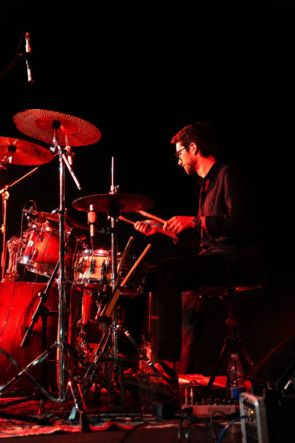 Sezione trombe della band durante il party